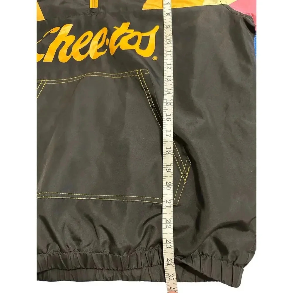 Cheetos Pullover Quarter Zip Jacket Size Small Chester Cheetah Black Novelty - Picture 4 of 9